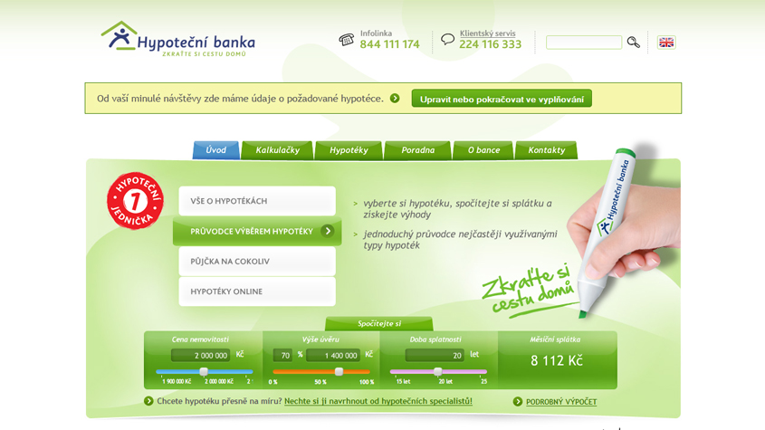 Web Hypoteční banky