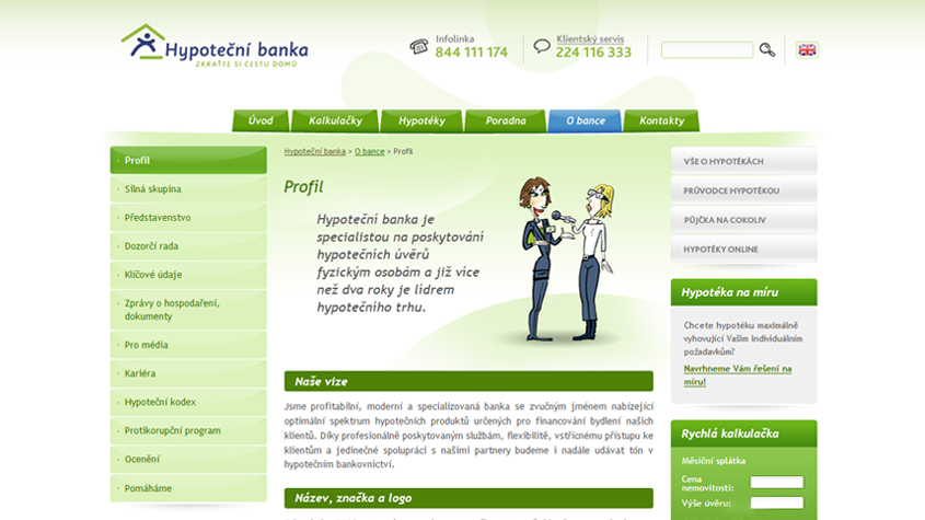 Web Hypoteční banky