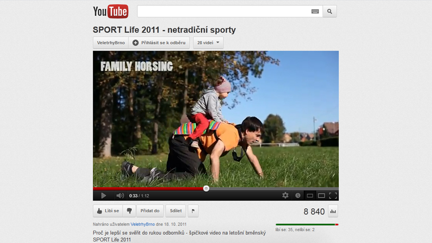  Veletrhy Brno Sport Life – prezentační video a video banner