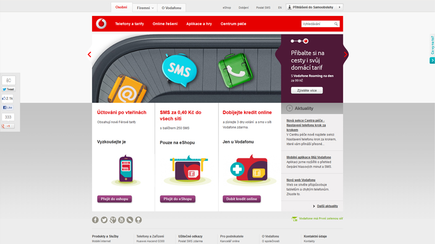 Web  vodafone.cz