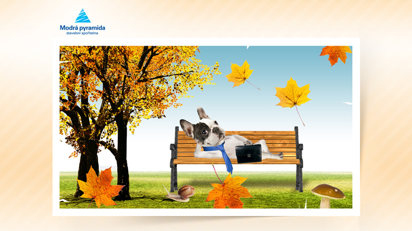  Modrá pyramida Mluvící pohlednice